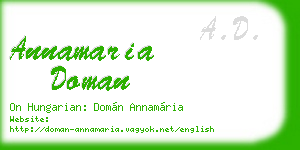 annamaria doman business card