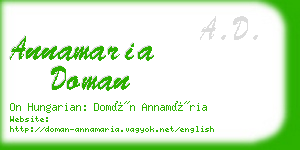 annamaria doman business card